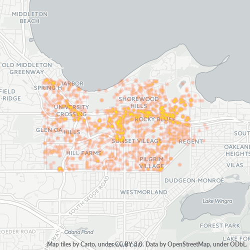 53705 Business Density Heatmap