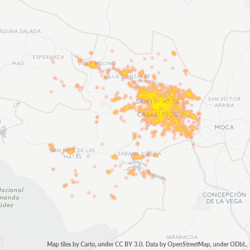 51000 Mapa de calor de densidad empresarial