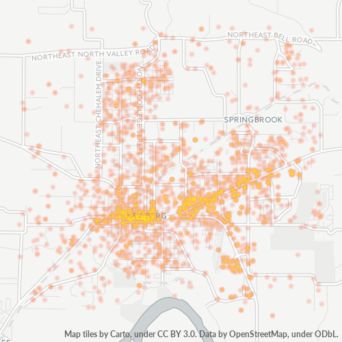 97132 Business Density Heatmap