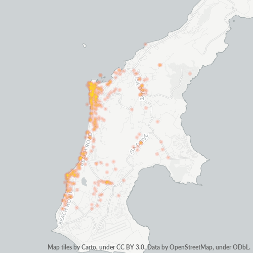 96950 Business Density Heatmap